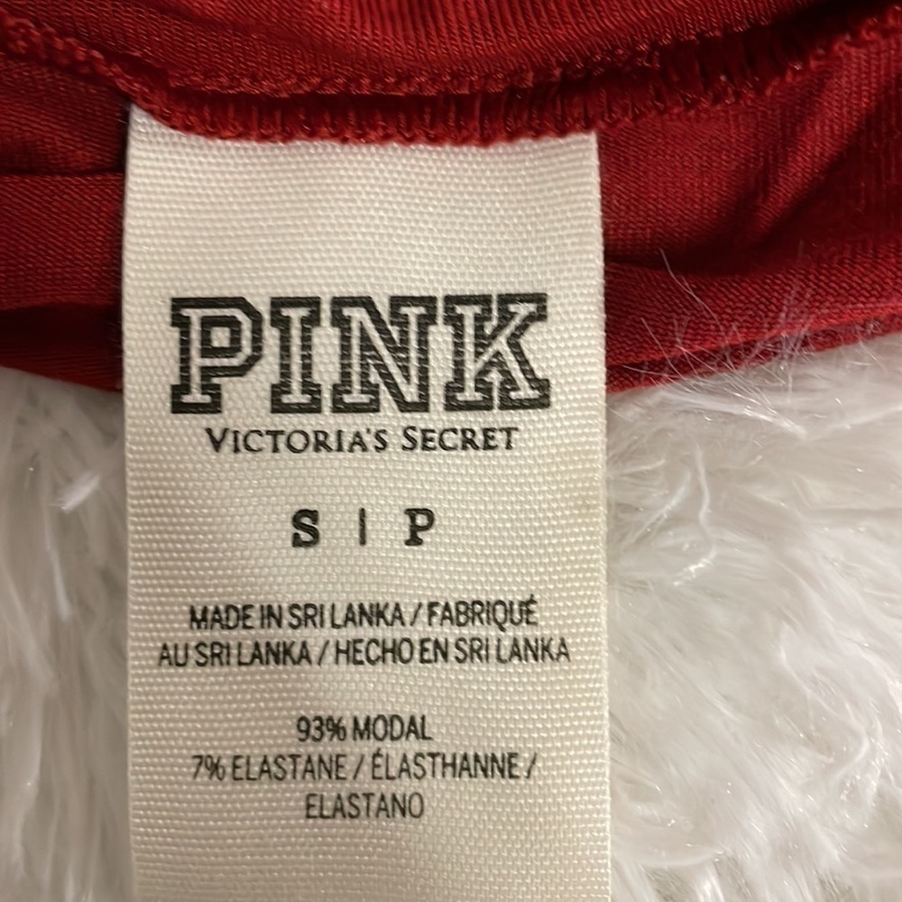 Pink by VS red V-neck T-shirt size S - Picture 6 of 7